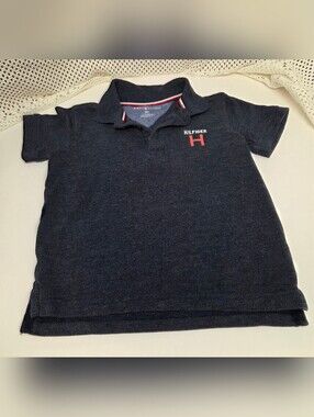 Tommy Hilfiger Dark Blue Boys' Polo with Red Accent